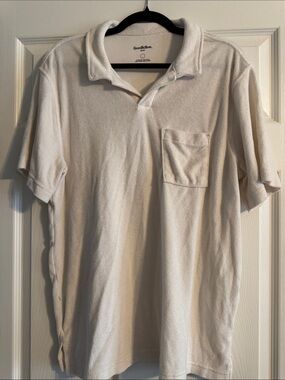 Goodfellow & Co Cream Terry Polo with Chest Pocket